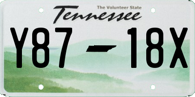 TN license plate Y8718X