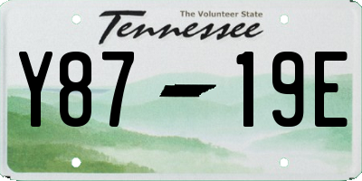 TN license plate Y8719E