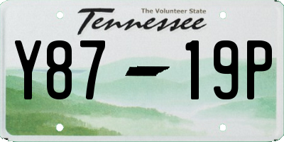TN license plate Y8719P