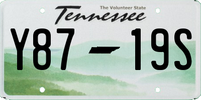 TN license plate Y8719S
