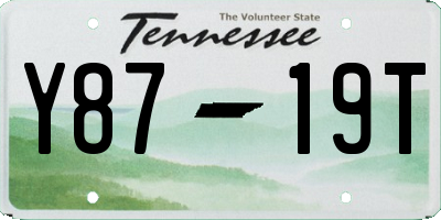 TN license plate Y8719T