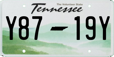 TN license plate Y8719Y