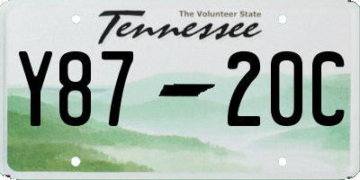 TN license plate Y8720C