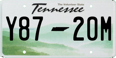 TN license plate Y8720M