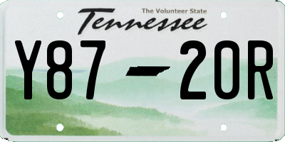 TN license plate Y8720R