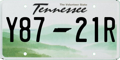 TN license plate Y8721R