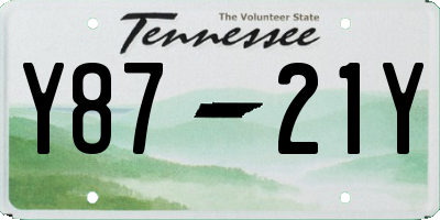 TN license plate Y8721Y