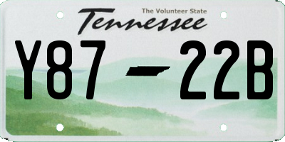 TN license plate Y8722B