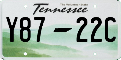 TN license plate Y8722C