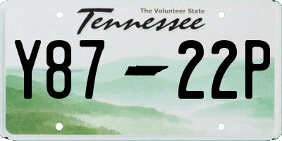 TN license plate Y8722P