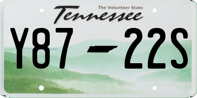 TN license plate Y8722S