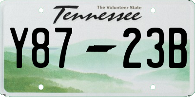 TN license plate Y8723B
