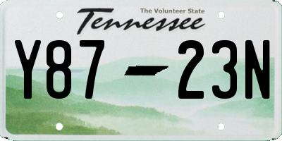 TN license plate Y8723N