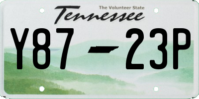 TN license plate Y8723P