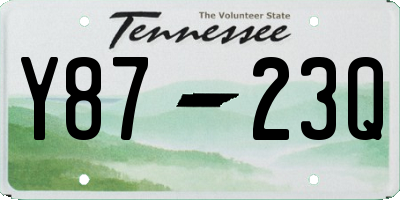 TN license plate Y8723Q