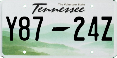 TN license plate Y8724Z