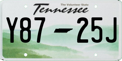 TN license plate Y8725J