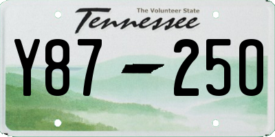 TN license plate Y8725O