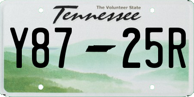 TN license plate Y8725R