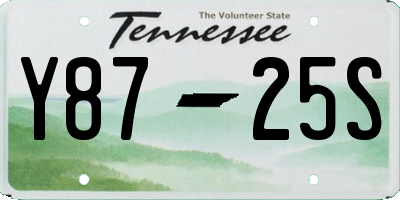 TN license plate Y8725S