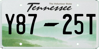 TN license plate Y8725T