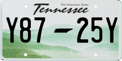 TN license plate Y8725Y