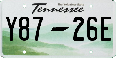 TN license plate Y8726E