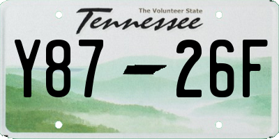 TN license plate Y8726F