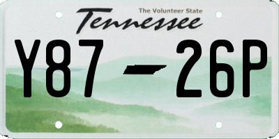 TN license plate Y8726P
