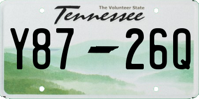 TN license plate Y8726Q