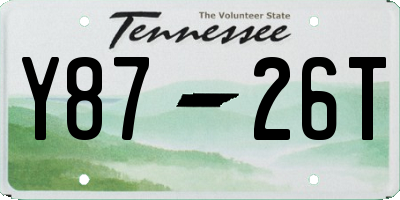 TN license plate Y8726T