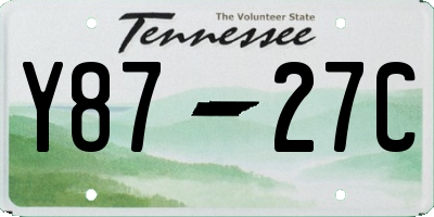 TN license plate Y8727C