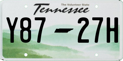 TN license plate Y8727H