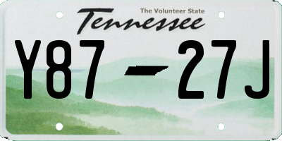TN license plate Y8727J