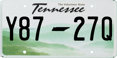 TN license plate Y8727Q