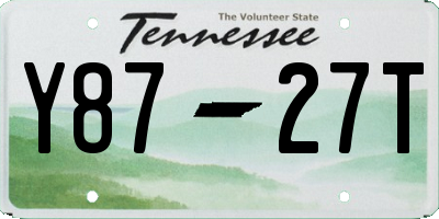 TN license plate Y8727T