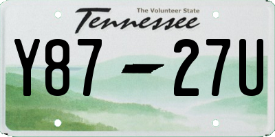 TN license plate Y8727U
