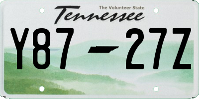 TN license plate Y8727Z