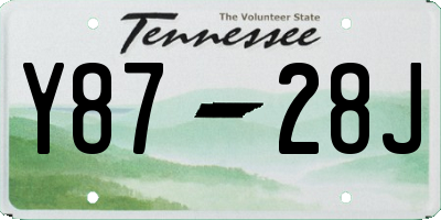 TN license plate Y8728J