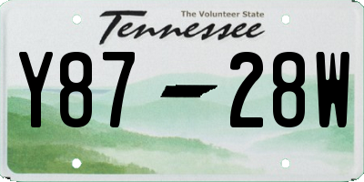 TN license plate Y8728W