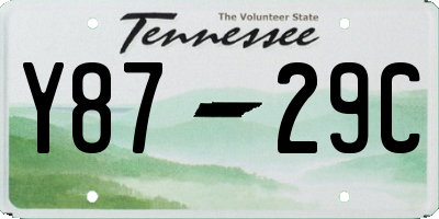 TN license plate Y8729C