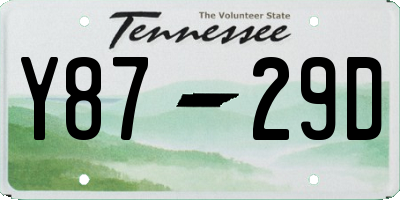 TN license plate Y8729D