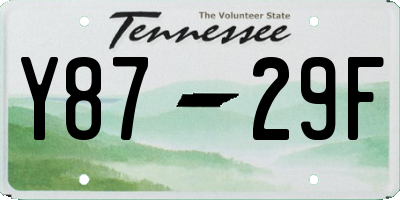 TN license plate Y8729F