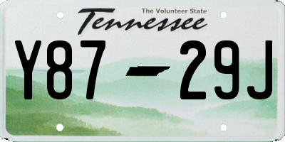 TN license plate Y8729J