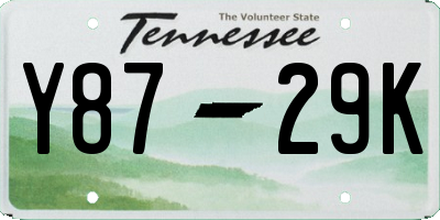 TN license plate Y8729K