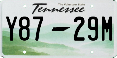 TN license plate Y8729M