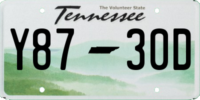 TN license plate Y8730D