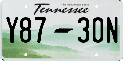 TN license plate Y8730N