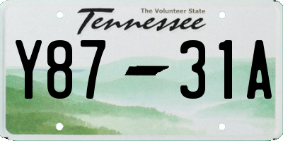 TN license plate Y8731A