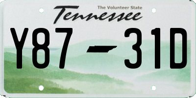 TN license plate Y8731D